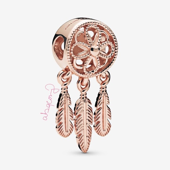 EUC Pandora 787200C00 14k Rose Gold Plated Spiritual Dreamcatcher Charm - Picture 1 of 7
